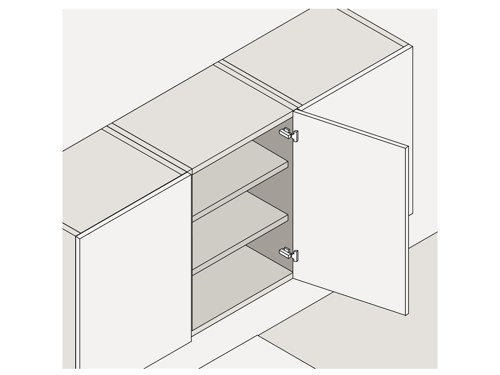 Cerniera per Mobili senza Molla 110° da avvitare Foro d.35 Collo mm.18 Clip Top Nichelata | Blum - immagine 2
